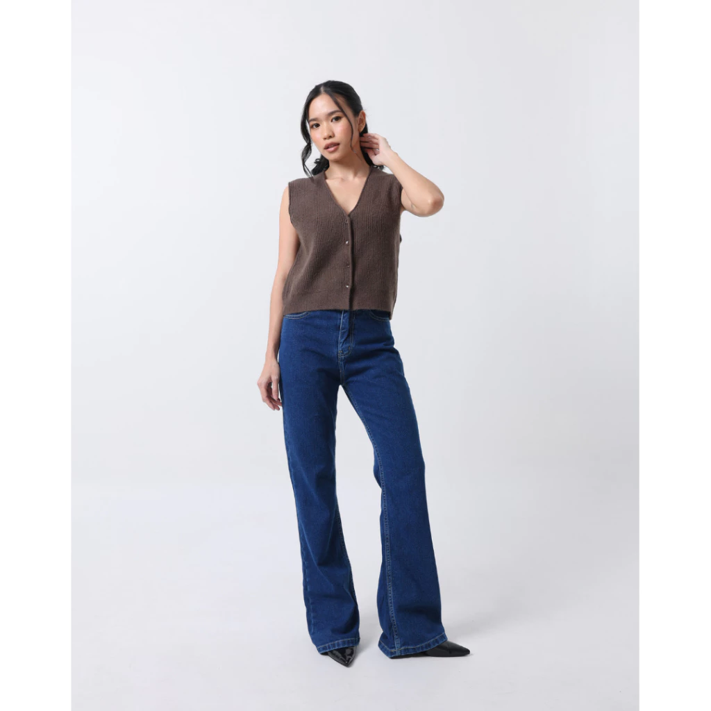 Twisted Wool Vest Top - Gambar 8