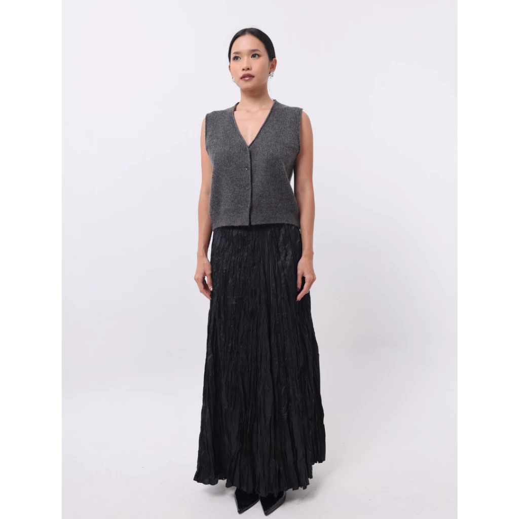 Twisted Wool Vest Top - Gambar 2
