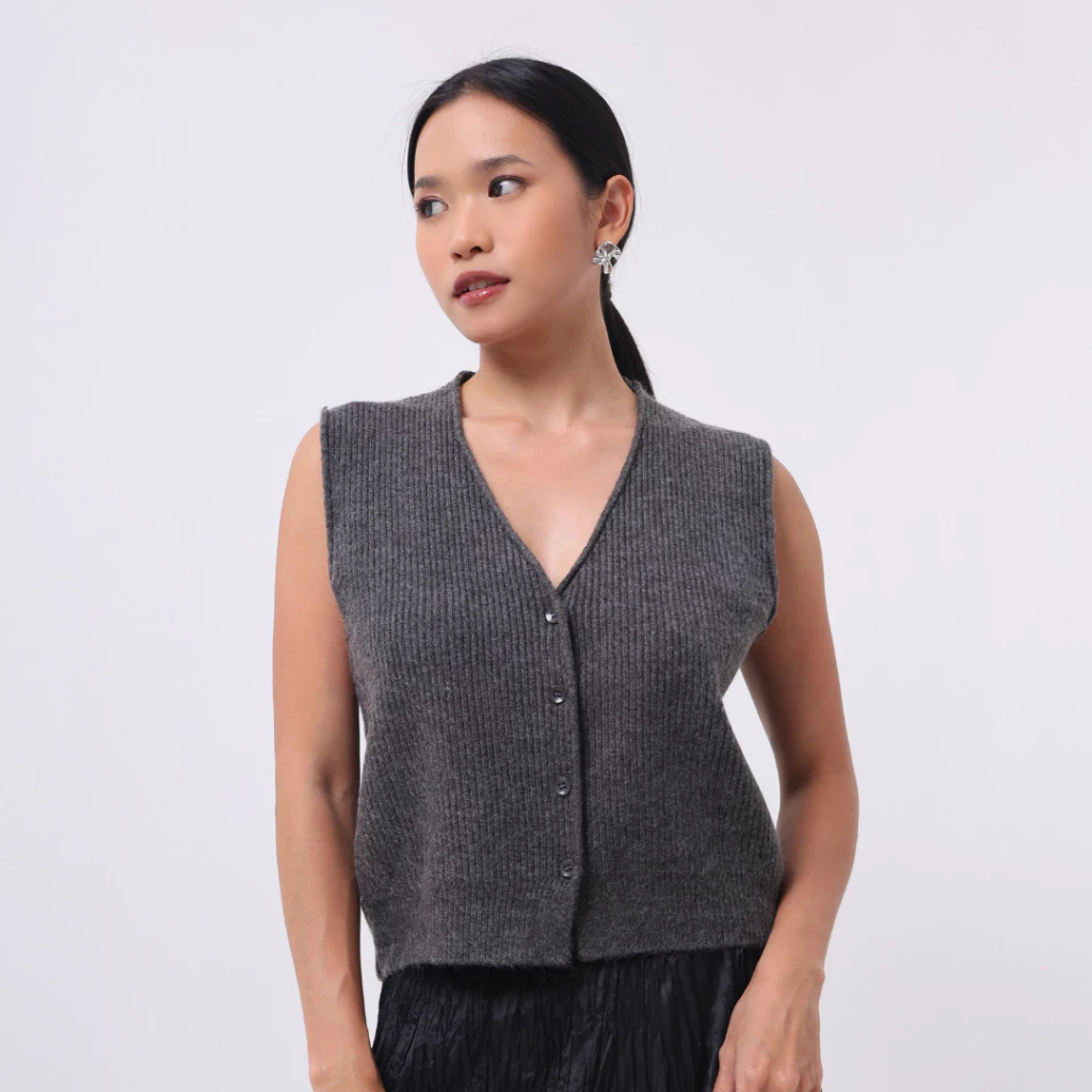 Twisted Wool Vest Top